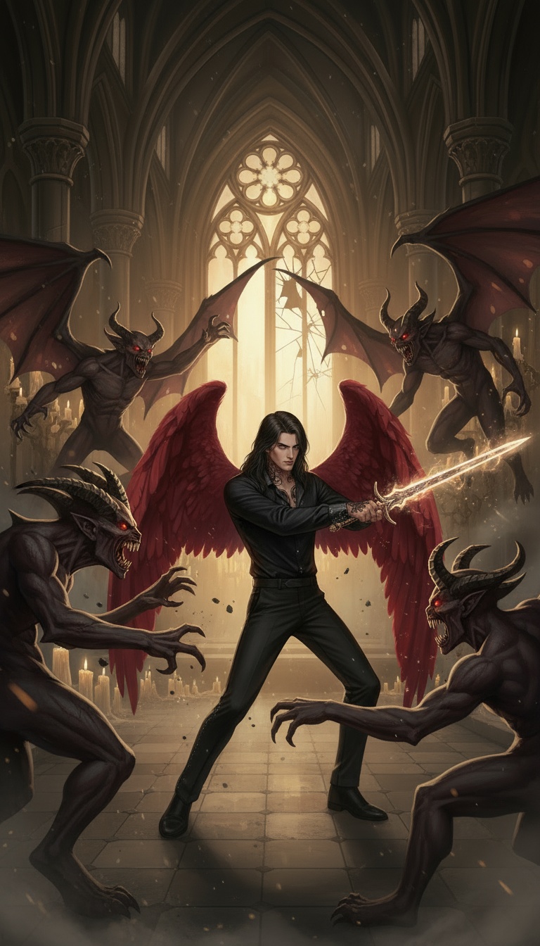 Seductive character portrait